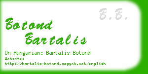 botond bartalis business card